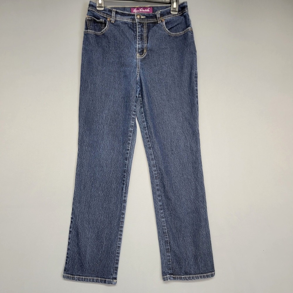 Gloria Vanderbilt Straight Leg Jeans High Rise Women 8 dark academia everyday